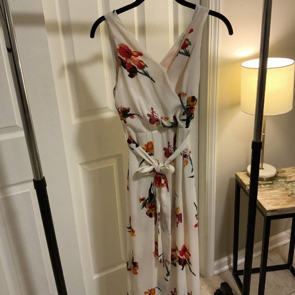 Floral White Jumpsuit
